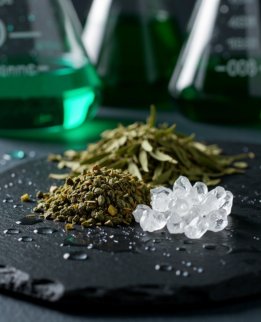 Botanický extrakt v laboratoři